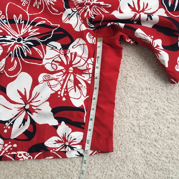 Arizona Swim Red Hawaiian Style Trunks size MED - Picture 6 of 8